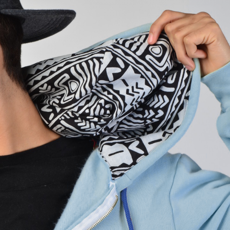 בטנה מודפסת מבד נעים לקפוצ'ון