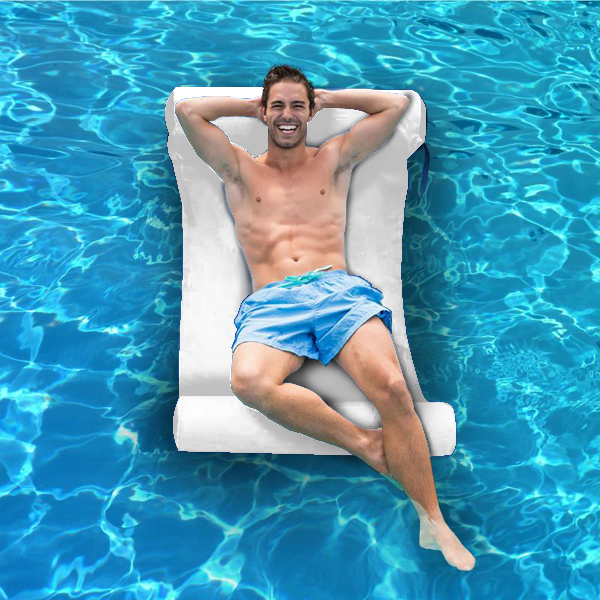 ערסל מים – עם כרית ראש ורגליים  עשוי בד מודפס צבעונית ALLOVER – חדש!!