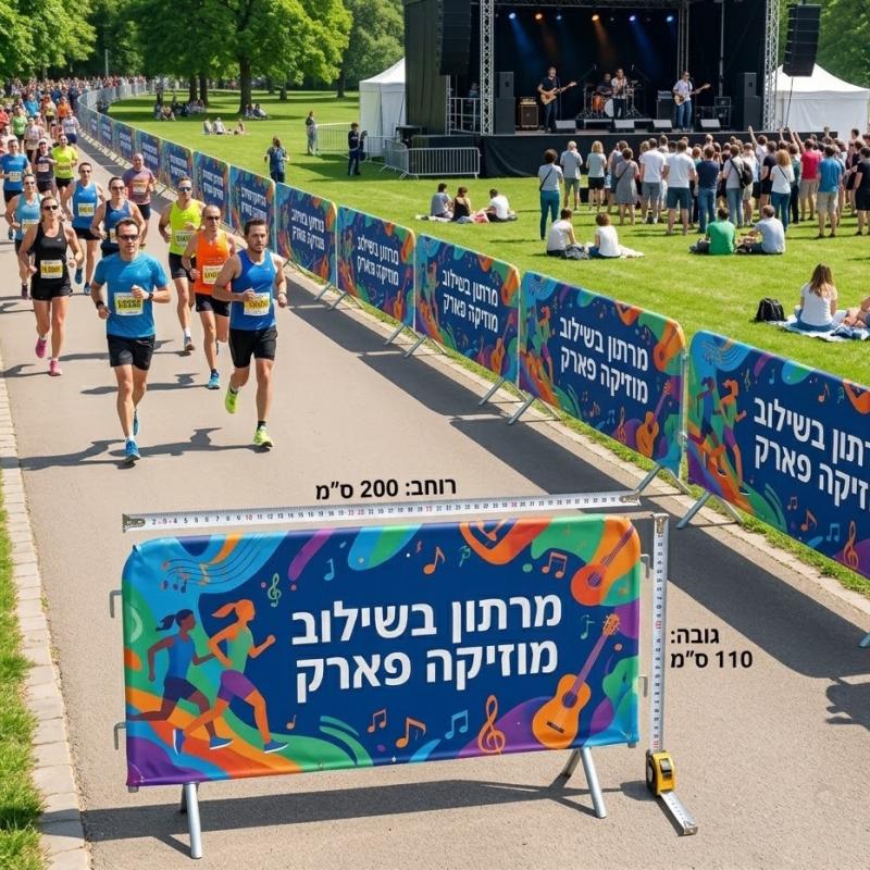 כיסוי בד לייקרה ממותג עבור מחסום משטרתי  200/110 ס